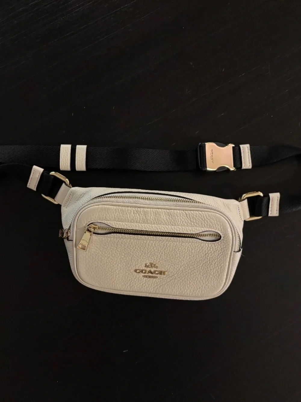 Coach Mini Belt Bag - Off White Leather